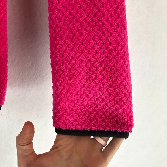 FILA Sport Women's Size Small Cloud Peak Pink Grey Textured Fleece Jacket Coat - Picture 6 of 11